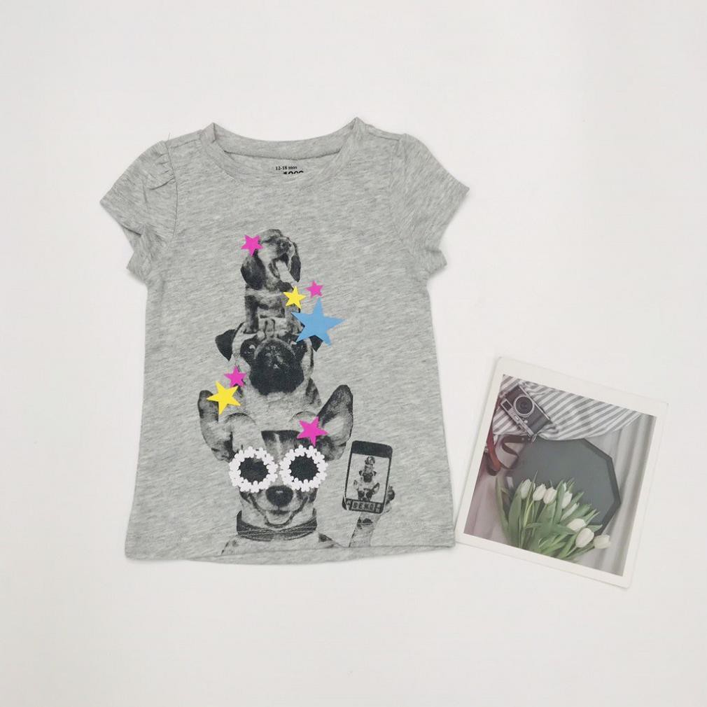 Áo thun cho bé gái, áo phông bé gái chất cotton mềm mát, size 1 - 5 tuổi - BONGKIDS