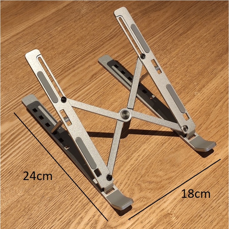 Giá đỡ LAPTOP, MACBOOK, IPAD bằng nhôm có thể điều chỉnh được độ cao, đế tản nhiệt kê laptop nhôm