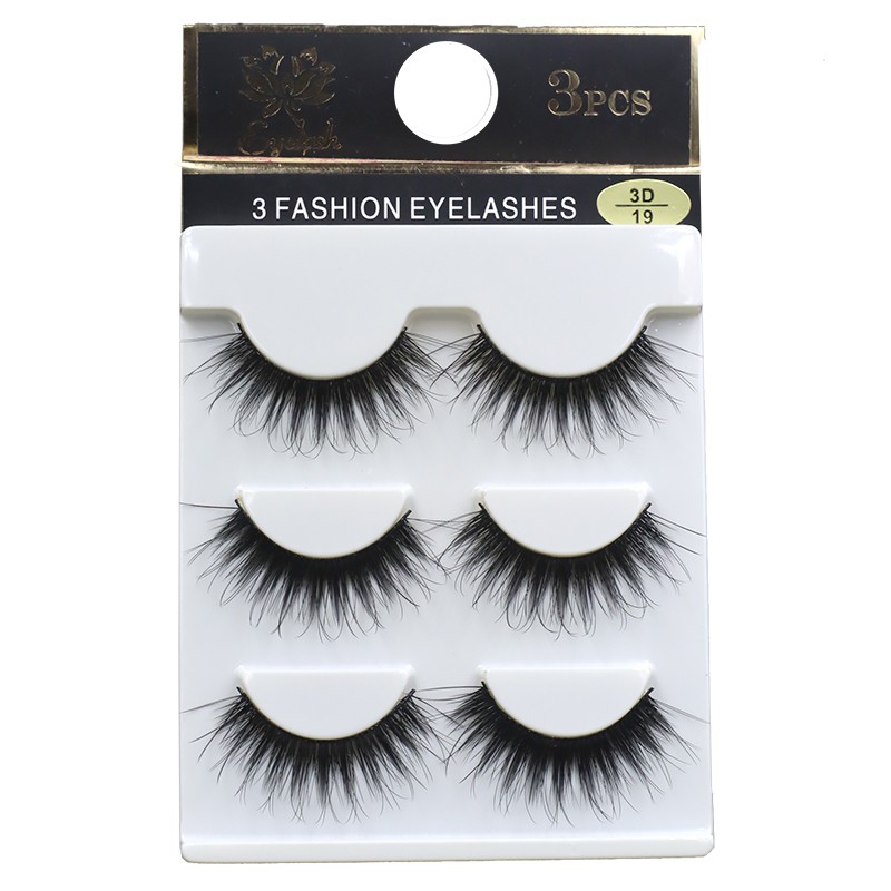 Mi giả 3D  3D Faux Mink Lashes kiểu dáng volum mang phong cách Châu Âu - Artistic makeup, sexy hàng xuất khẩu 3 cặp