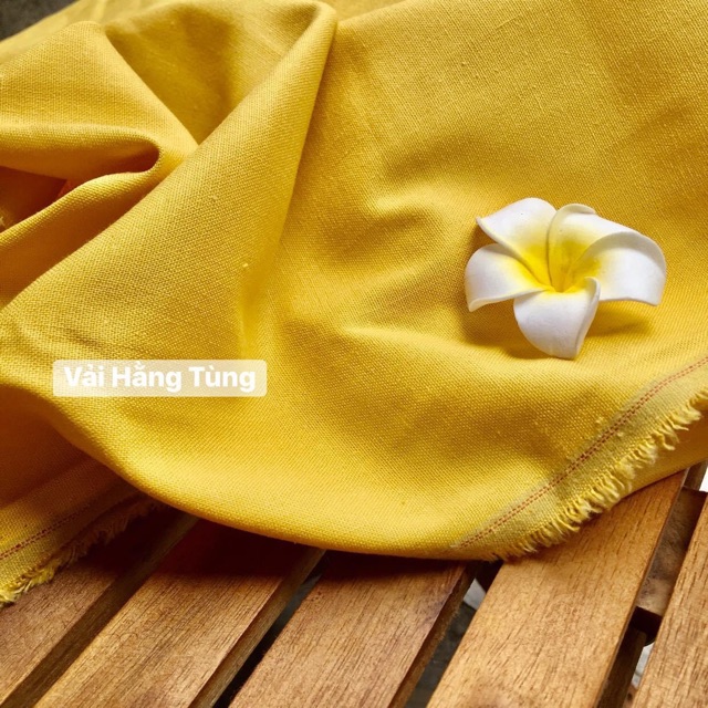 Vải linen bột Thanh nâu nền trắng