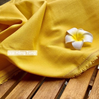 Vải linen bột Thanh nâu nền trắng