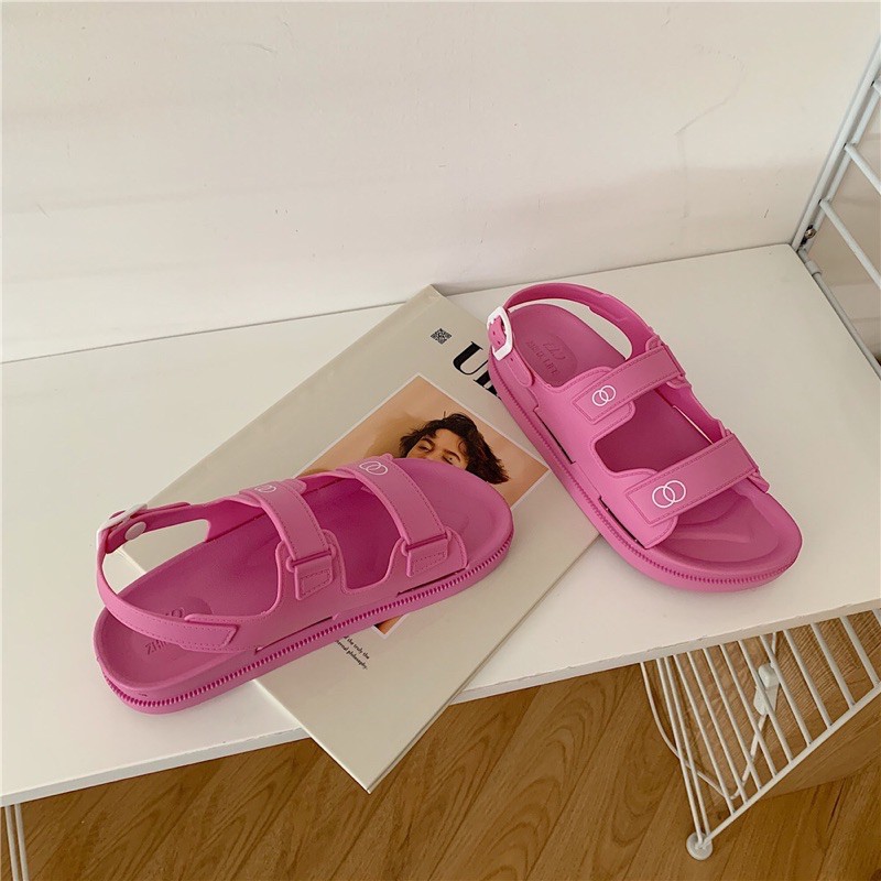 SẴN , ib shop để chọn size_ Sandal ullzzang quai dán ngang hàng Quảng Châu 2021