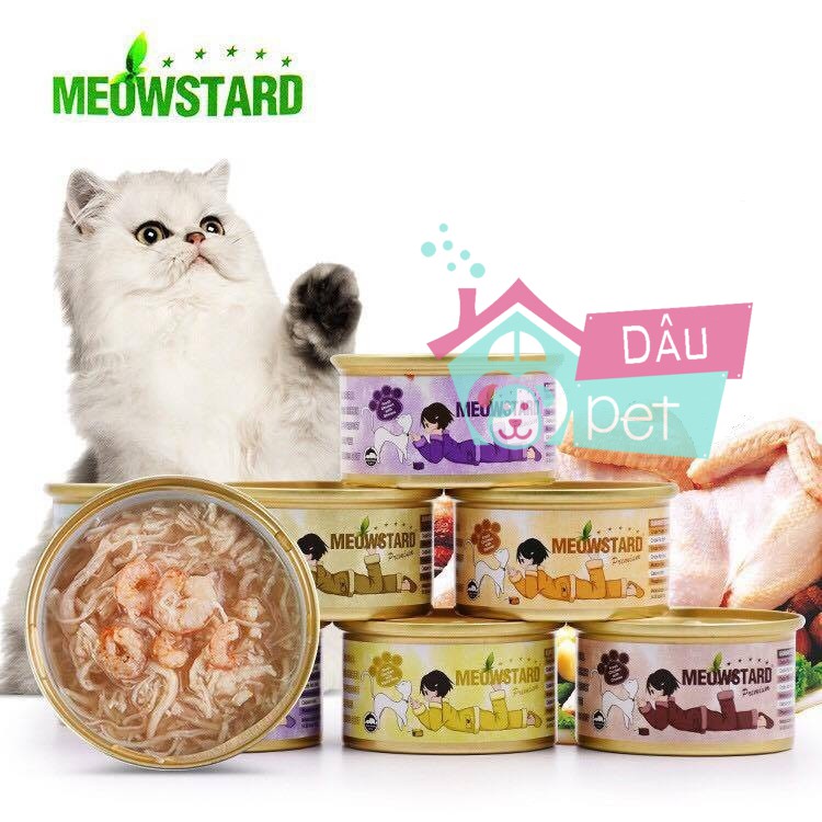 Pate Meowstard premium cao cấp cho mèo lon 80g