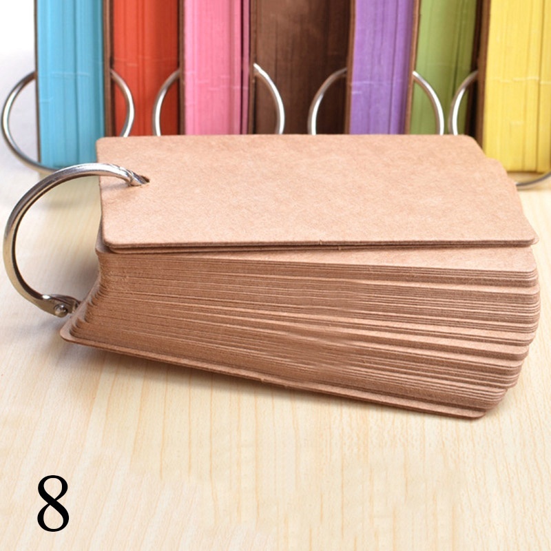 Set 50 Tấm Giấy Ghi Chú Dạng Lật Có Vòng Giữ Dành Cho Học Sinh