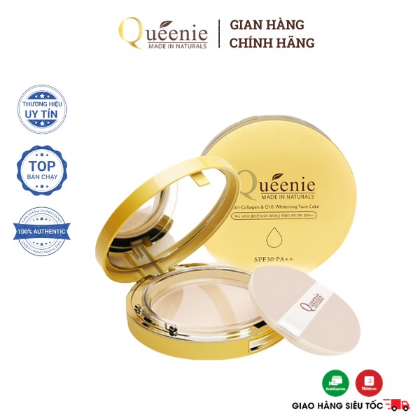 Phấn trang điểm trắng da Queenie chống nắng, kiềm dầu 20g