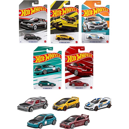 Bộ Xe mô hình Hot Wheels 1/64 2022 Hot wheels Honda Civic Anniversary Themed