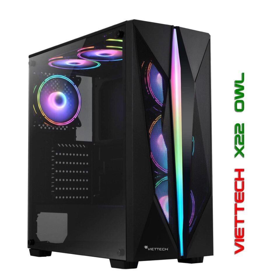 Vỏ case VIETTECH X22 có sẵn rải LED RGB