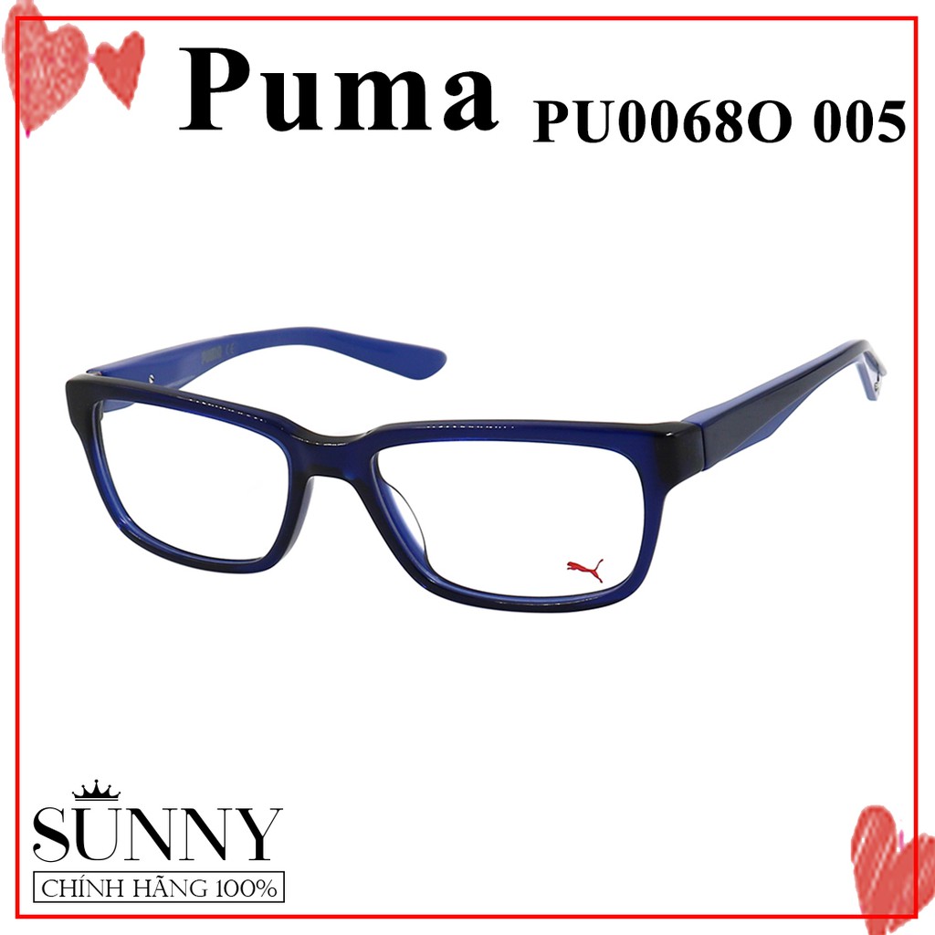 Gọng kính nam nữ chính hãng Puma PU0068O màu sắc thời trang, thiết kế dễ đeo bảo vệ mắt