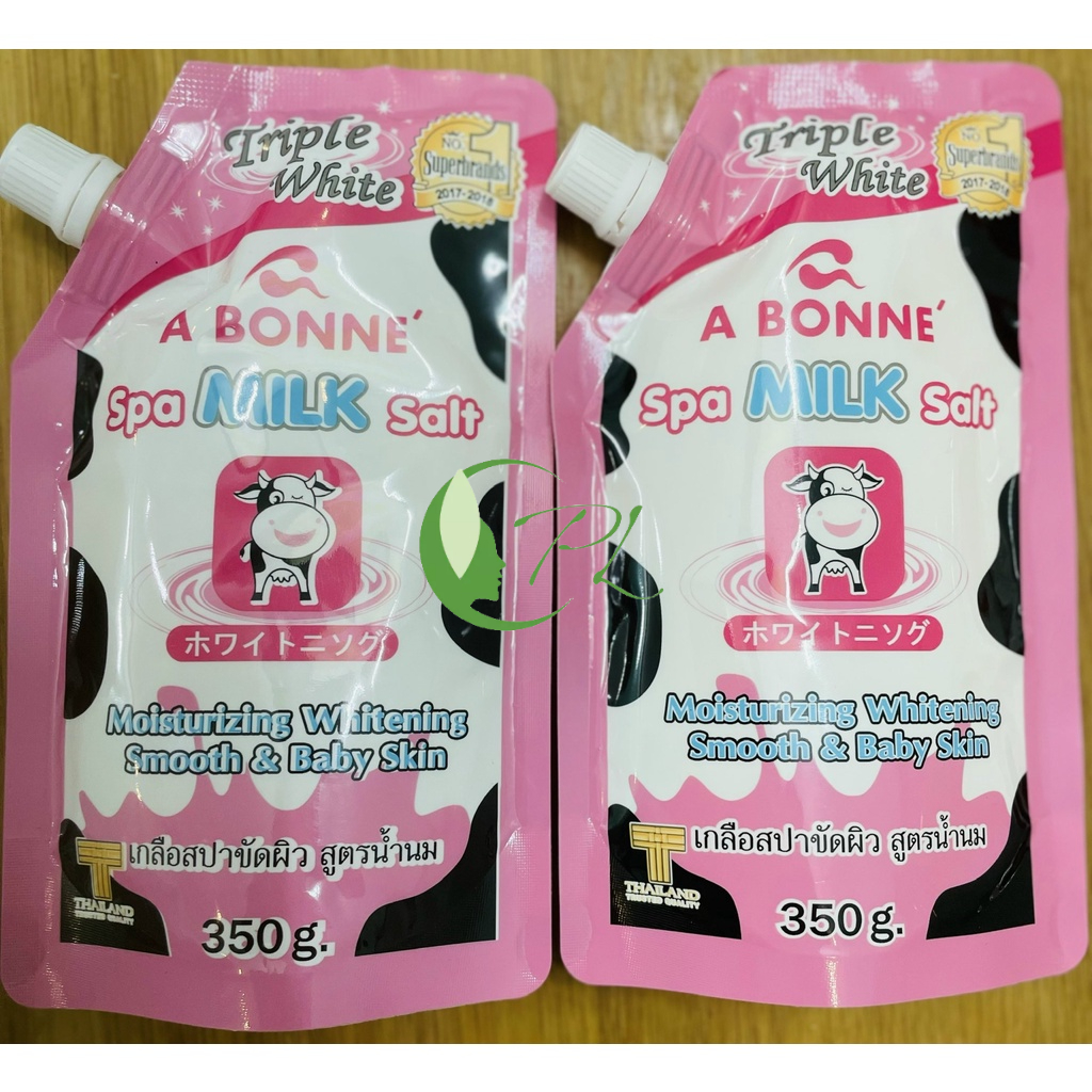 Muối Tắm Sữa Bò A bonne - Tẩy Tế Bào Chết Body Và Da Mặt Thái Lan Hương Sữa Tươi 350g