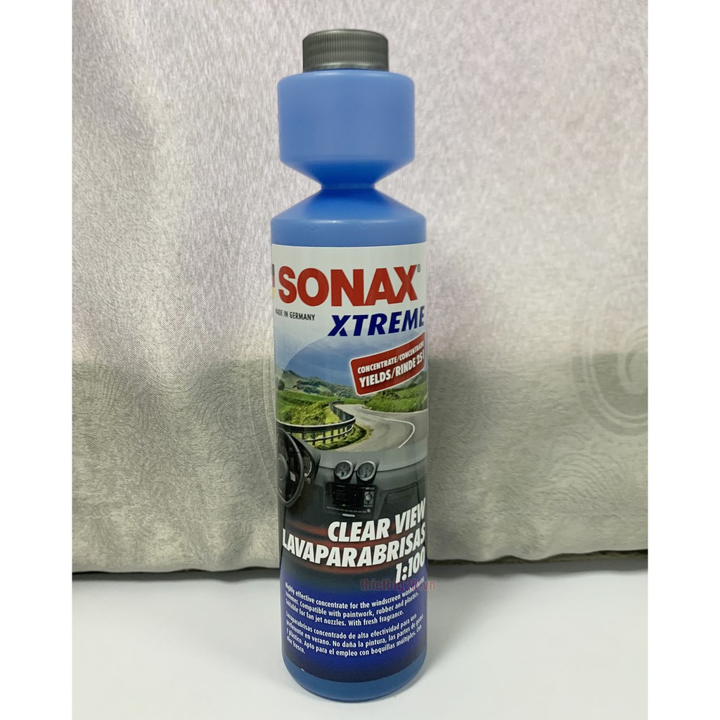 Nước Rửa Kính Lái Ô Tô, Một Gạt Là Trong Sonax Xtreme Clear View 1:100 - 250ml