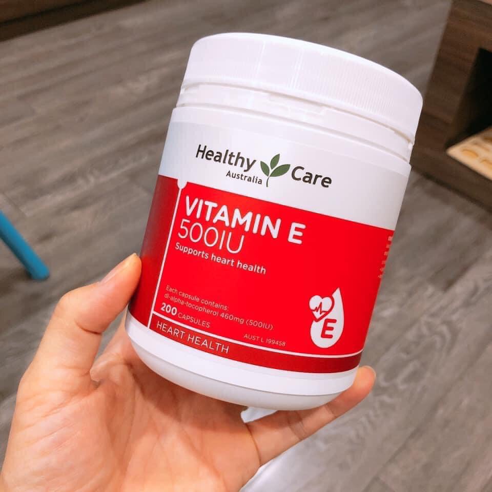 Vitamin E Đỏ 500 IU Hộp 200 Viên