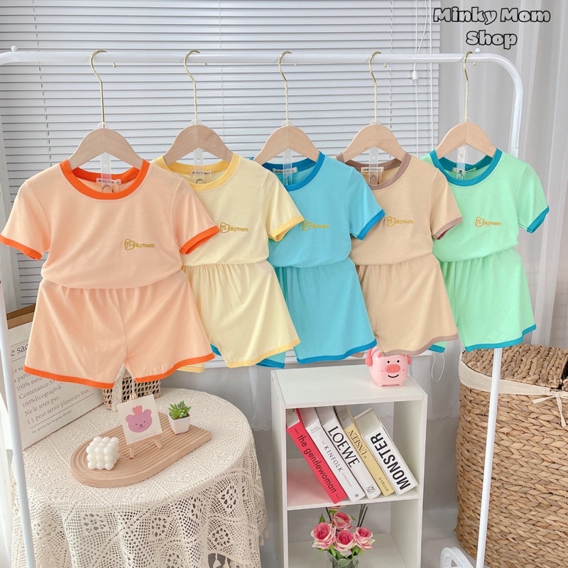 Bộ Cộc Tay Thun Lạnh Minkymom Cho Bé Trai Bé Gái (8-28kg) - Minkymomshop Ms015