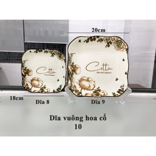 Tô chén dĩa sứ hoa