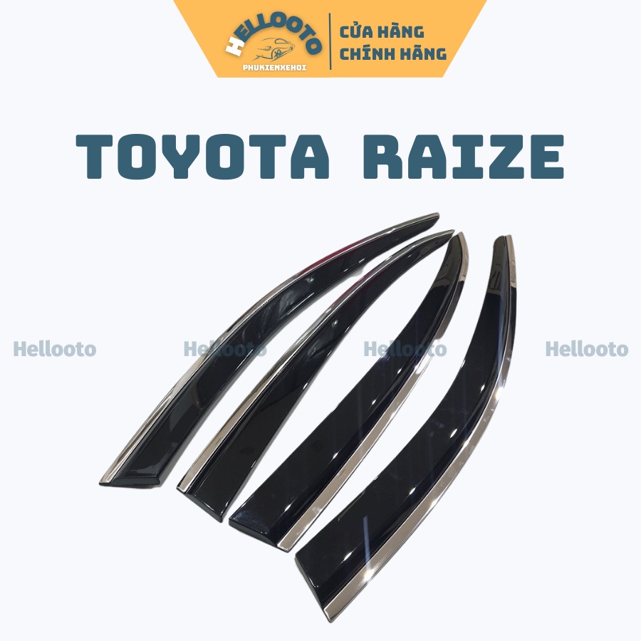 Vè Che Mưa Xe Toyota Raize 2021 2022 Cao Cấp Màu Đen Chất liệu nhựa ABS (Tặng Kèm Keo Tăng Dính)