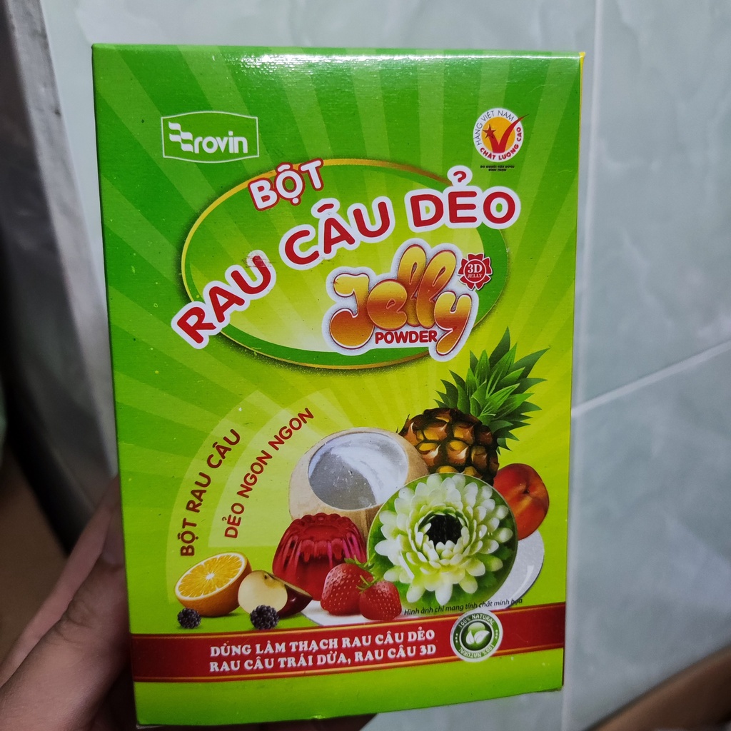 Bột rau câu giòn, rau câu dẻo 3D hiệu Hoàng Yến - 1 gói