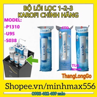 BỘ 3 LÕI LỌC NƯỚC KAROFI DÀNH CHO MÁY [ model S038 ] GỒM 01 LÕI SỐ 1 - 01 LÕI CTO - 01 LÕI 3