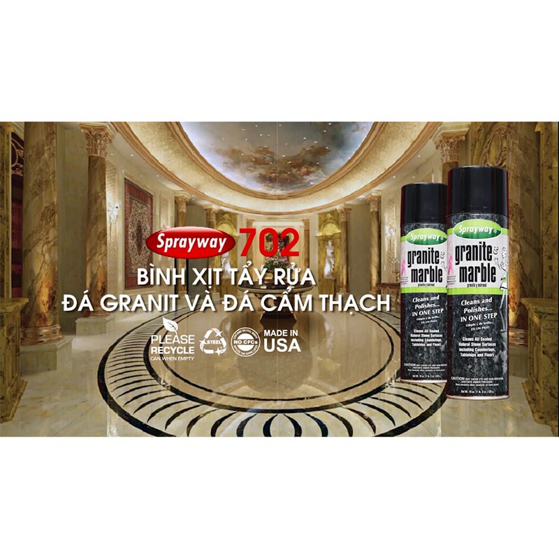 CHAI XỊT TẨY RỬA ĐÁ GRANIT VÀ ĐÁ CẨM THẠCH - 702