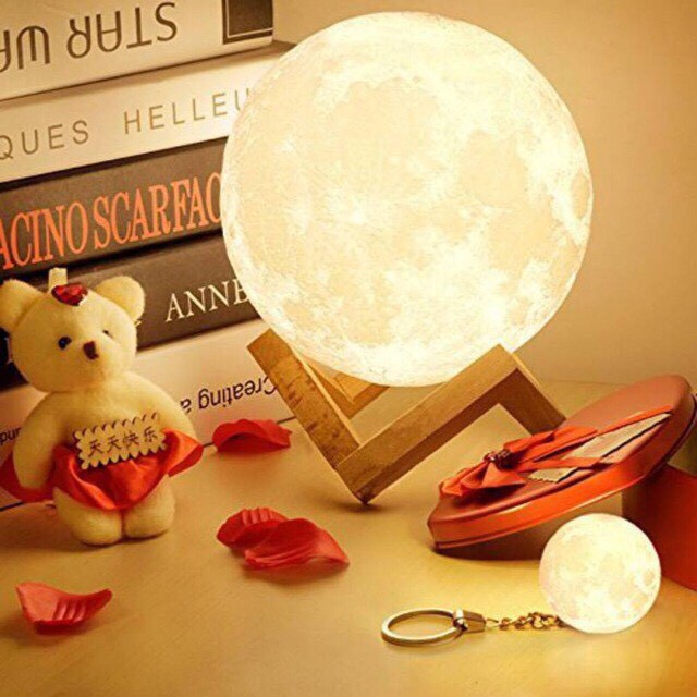 Đèn Ngủ Mặt Trăng Size 12cm Decor Phòng Ngủ