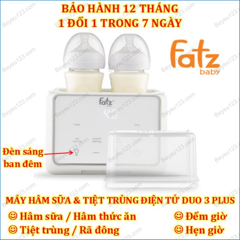 Máy hâm sữa và tiệt trùng điện tử FATZ Duo 3 Plus - FATZBABY FB3094TK