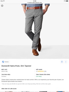 Quần Kaki Docker nam