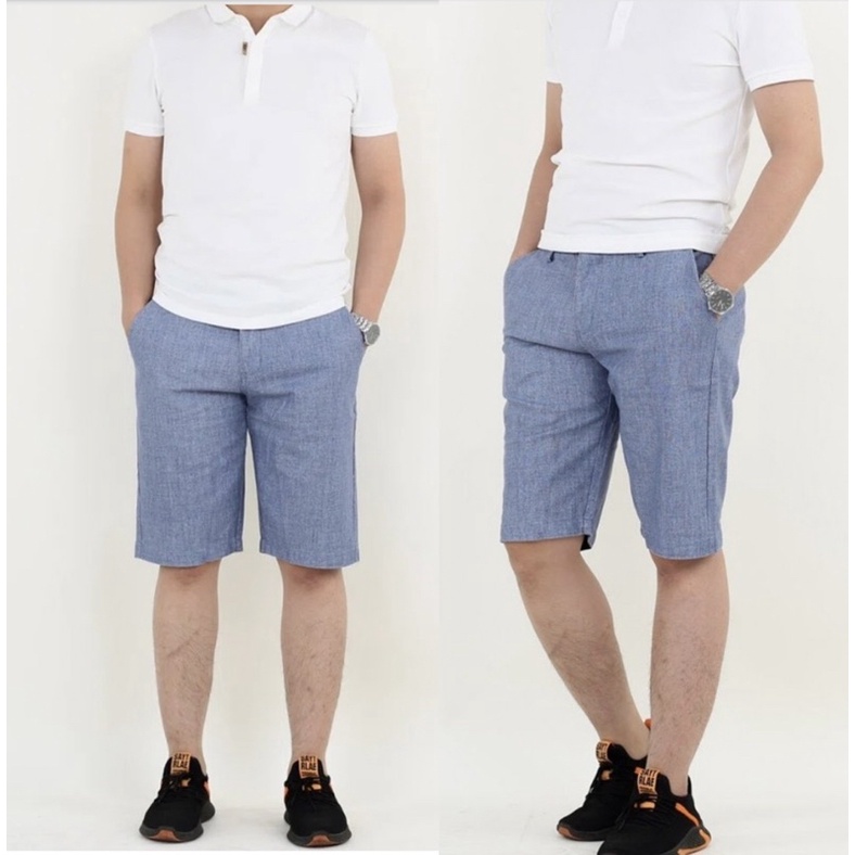 Quần short nam vải đũi bigsize (size 36-size 38)
