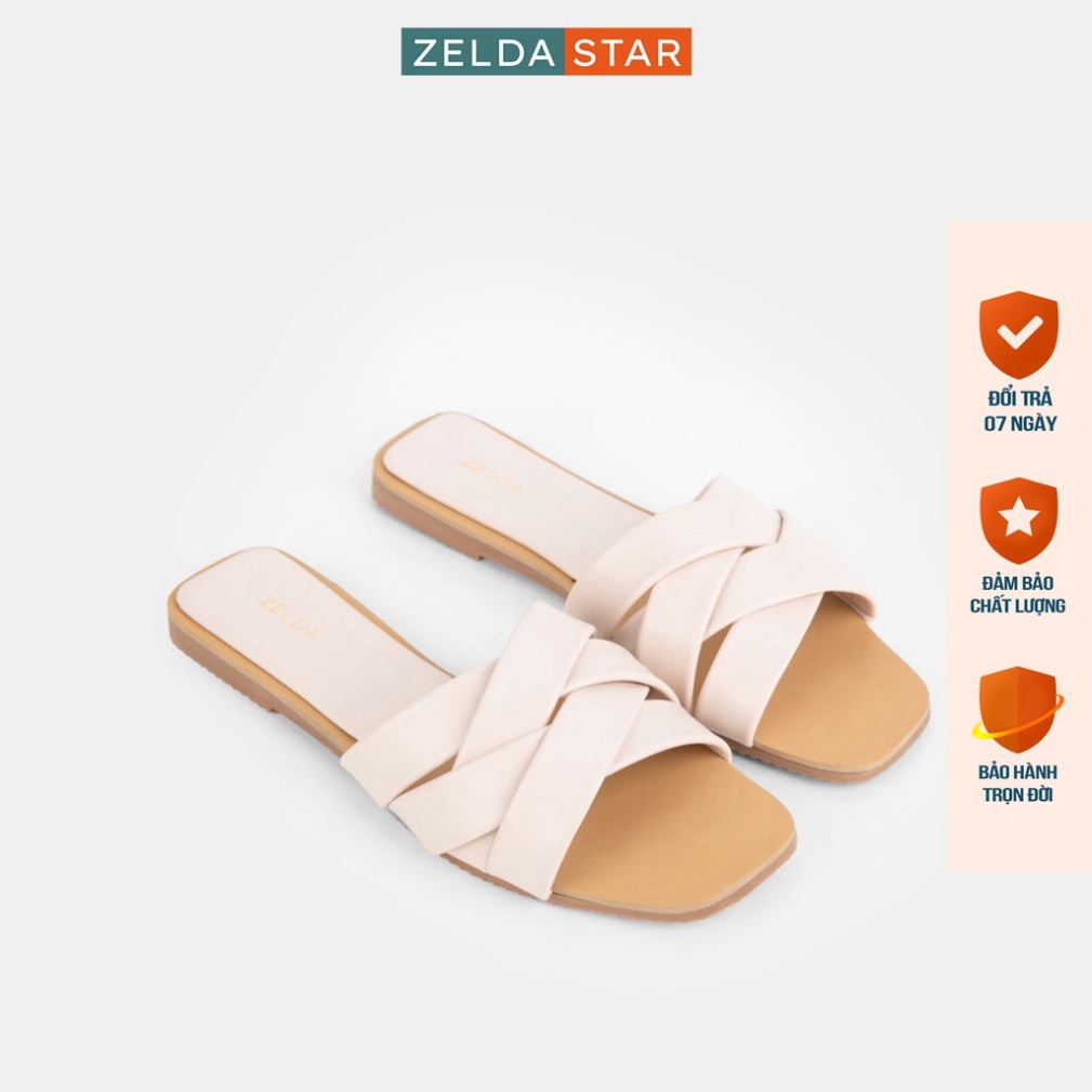 Dép xẹp nữ Zelda Star quai đan chéo - DX004820