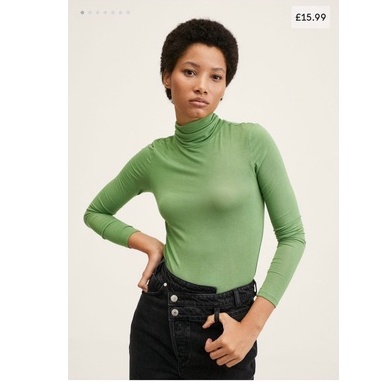 Áo thun cổ lọ Mango