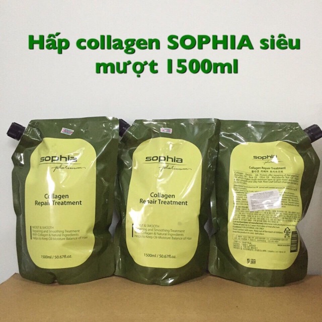 Hấp phục hồi tóc Collagen siêu mềm mượt Sophia