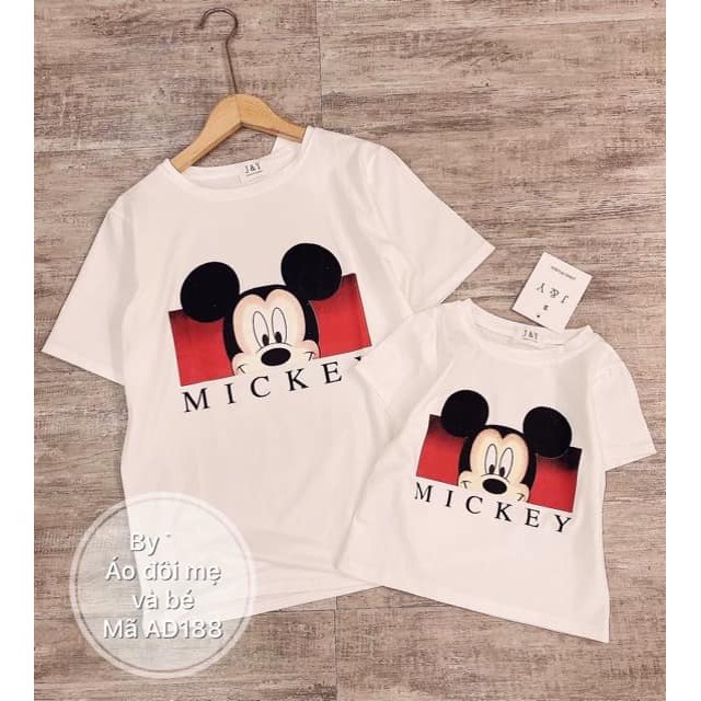 bán sỉ áo micky mẹ và bé 2 màu