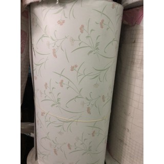 Decal 1m x 45cm giấy dán tường PVC có sẵn keo hoa nhí nền trắng