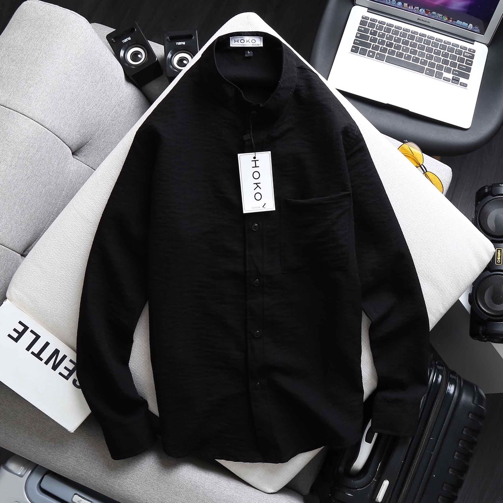 Áo Sơ Mi Vải Đũi Dài Tay Mát Mịn Không Nhăn Thoáng Mát, Thấm Hút, Kiểu Dáng Trẻ Trung | BigBuy360 - bigbuy360.vn