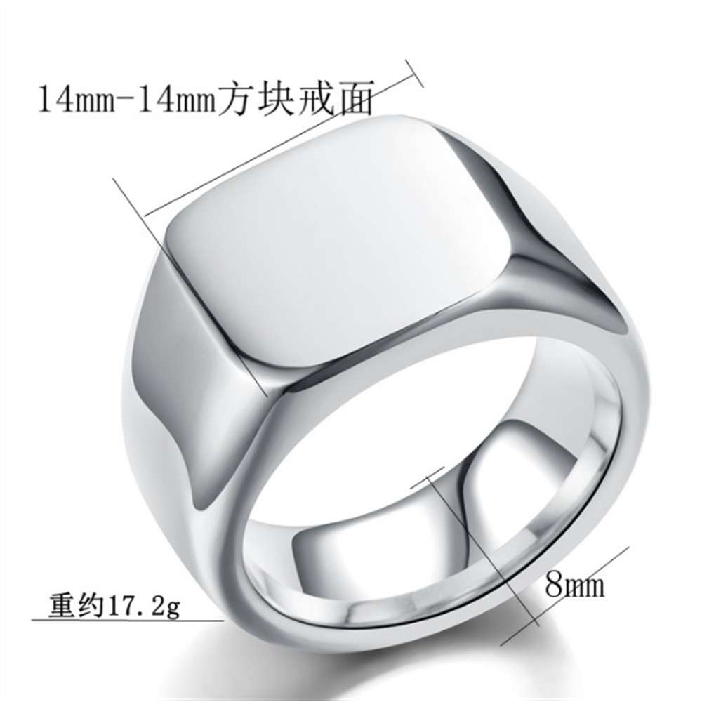 Nhẫn Nam Thép Titan Tráng Gương sd035