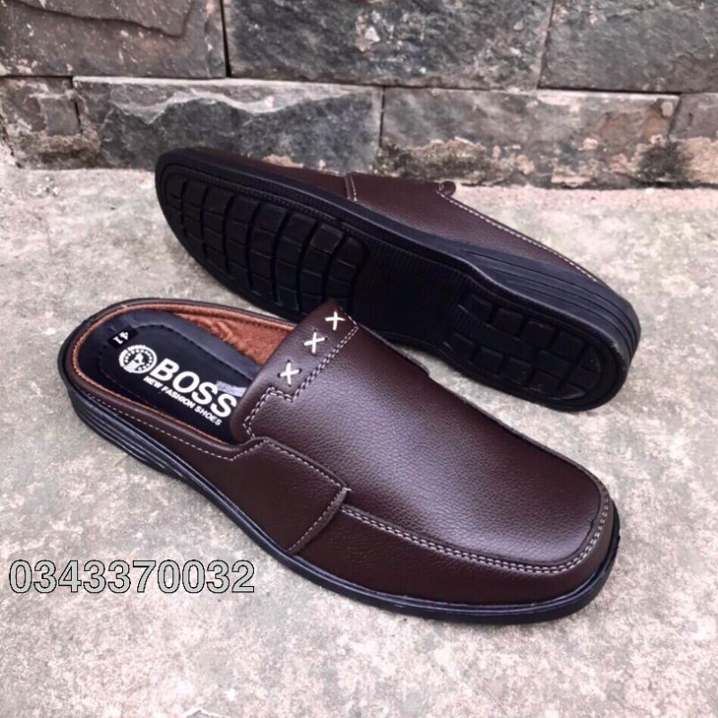 Dép sapo nam mẫu mới..da mềm..màu nâu sang trọng lịch lãm