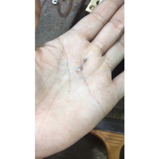 khuyên tai cao cấp VT10k kim cương nhân tạo moissanite 1 cái