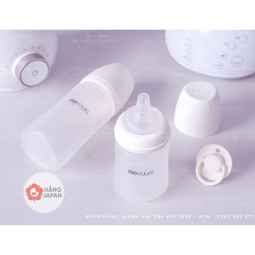 Bình sữa Moyuum thủy tinh 150ml/ 240ml chính hãng không kèm núm