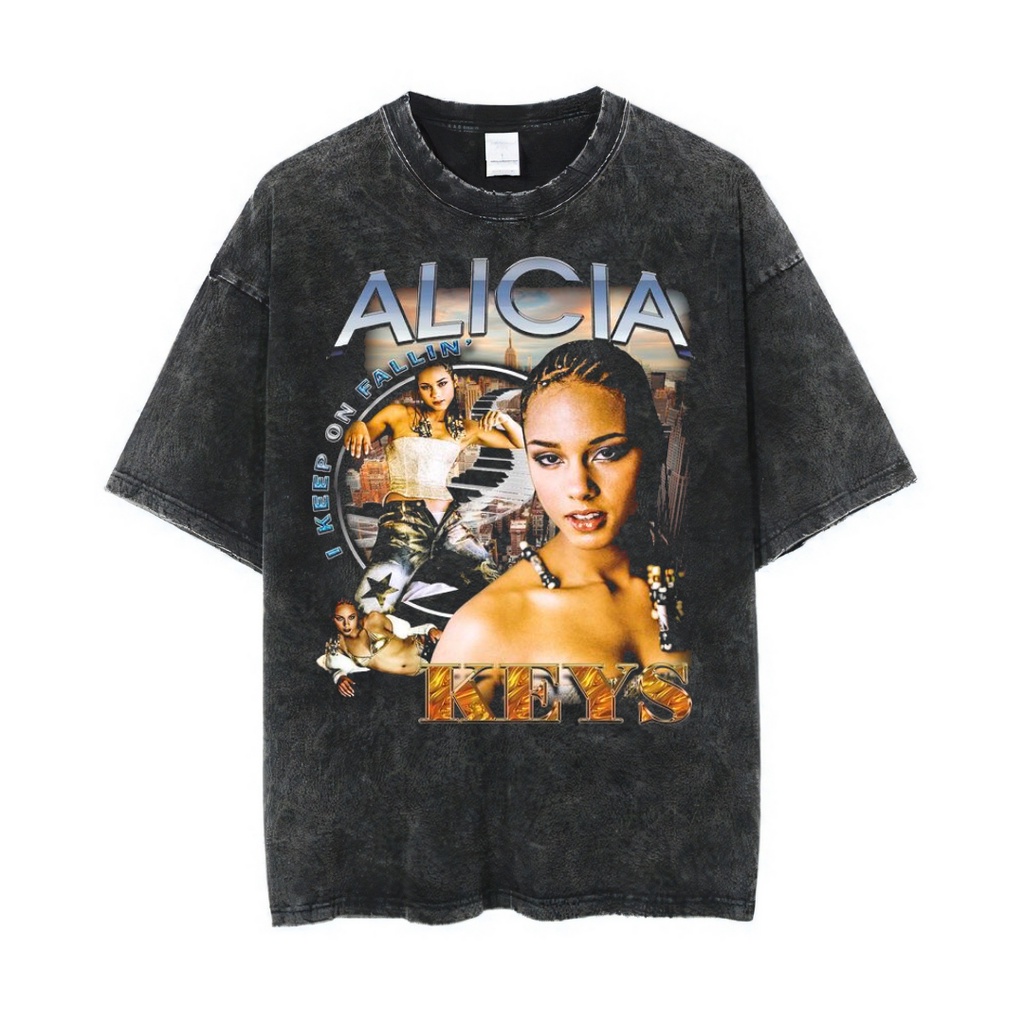 Áo Thun Oversized Tâm Lý "Chìa Khóa Alicia" | Đá Rửa Đá | Áo Sơ Mi Chìa Khóa Alicia | Áo Thun Oversize | Phong Cách Cổ Điển | Áo