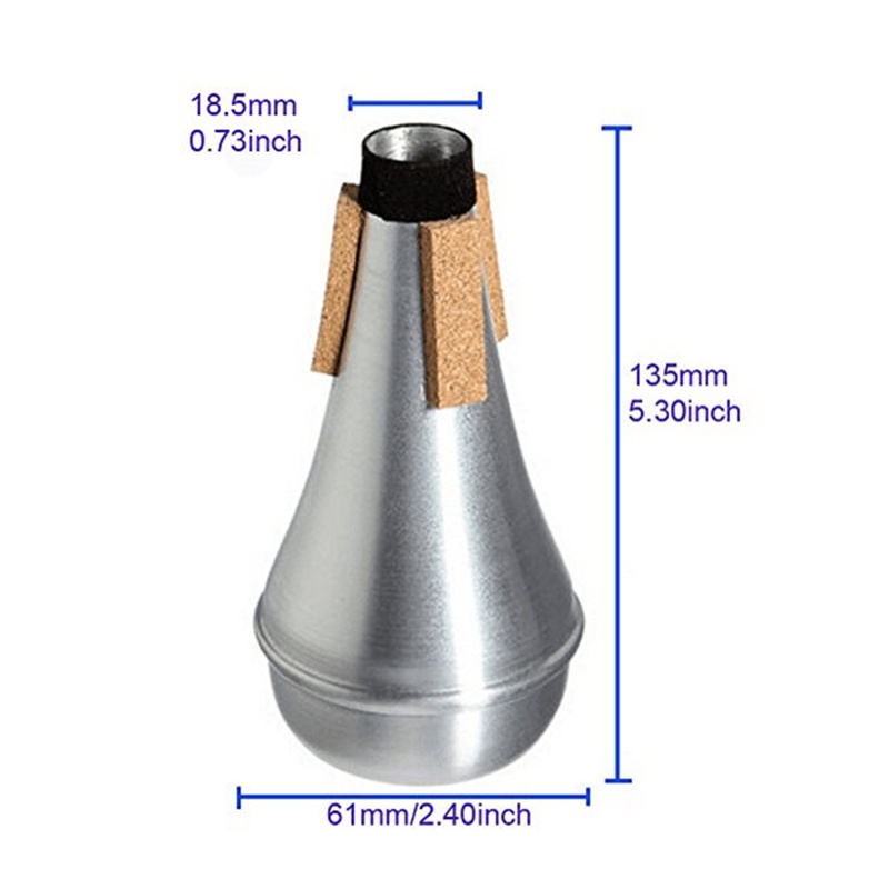 Kèn Trumpet Mini Bằng Hợp Kim Nhôm Không Ồn Màu Bạc Cho Kèn Trumpet