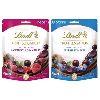 Kẹo socola nhân trái cây Lindt Fruit Sensation Dark Chocolate Raspberry Cranberry/Blueberry Acai các loại dâu rừng 150g