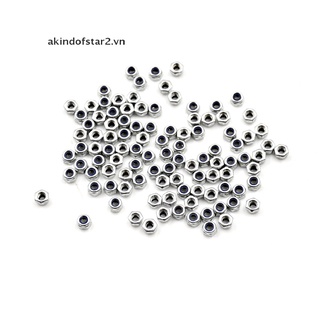 [akin] 100pcs M3 x 0.5mm Stainless Steel Nylock Nylon Insert Hex Self-locking Nuts  [akin]