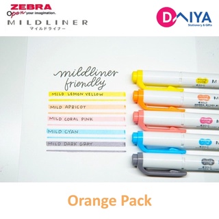 Bút đánh dấu highlight Zebra Mildliner, set 5 bút (Japan)
