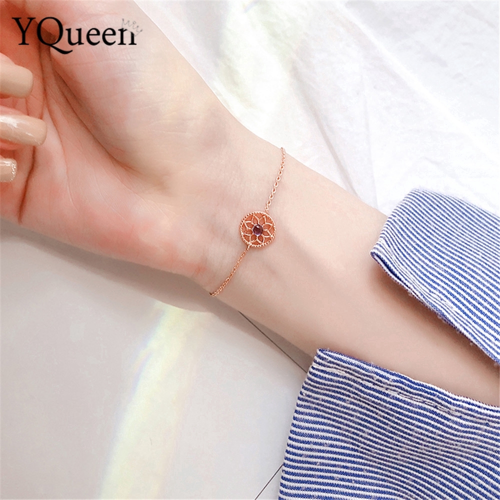 Vòng Đeo Tay Hình Hoa Hướng Dương Đính Đá Xinh Xắn Cho Nữ