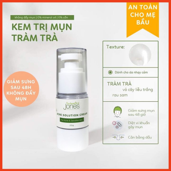 Kem Mụn 🌿 Từ Tràm Trà 🌿 Cho da mụn nhạy cảm 👉 The Beauty of Jones