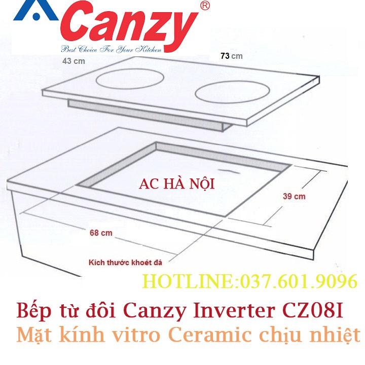 Bếp từ đôi Canzy CZ-06I - Hàng Chính Hãng