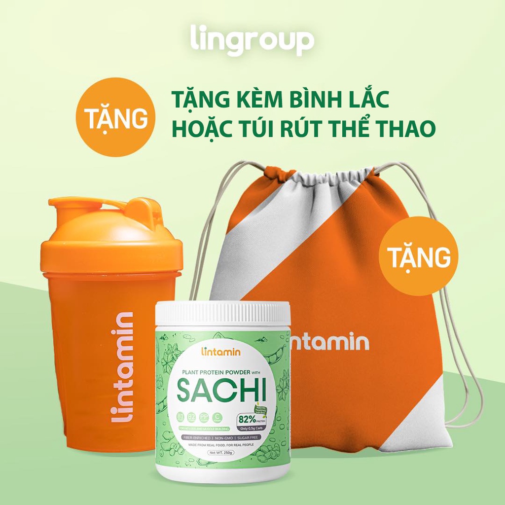 Bột protein thực vật Lintamin Sachi hỗ trợ giảm cân, cải thiện vóc dáng (Hộp 250g)