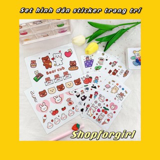 Set hình dán sticker trang trí cute - SHOPFORGIRL