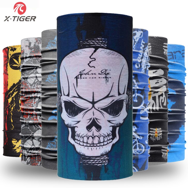 Khăn bandana làm băng đô/khẩu trang thể thao X-Tiger chống bụi chống tia UV dùng khi chạy xe mô tô/xe đạp