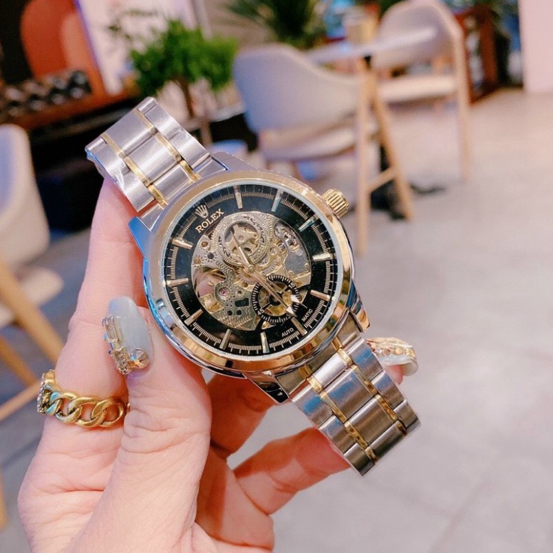 Đồng hồ cơ Rolex Nam dây thép không gỉ, bảo hành 12 tháng - Đồng hồ rolex MTP-STORE MTP-STORE