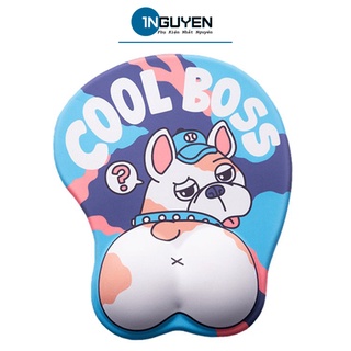 Miếng Lót Chuột Có Đệm Tay Silicon Hình Mông Cún Cực Dễ Thương, Bàn Di Chuột Cute