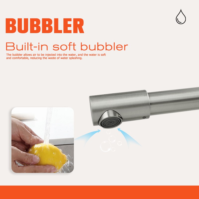 Vòi Nước Nóng Lạnh Bằng Thép Không Gỉ 304 Xoay 360 Độ