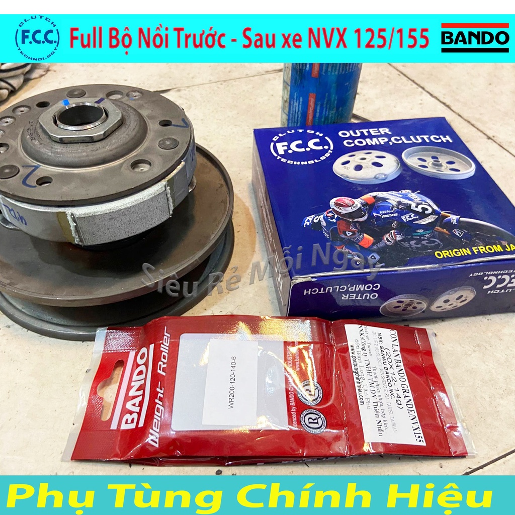 Full Bộ Nồi Trước Sau Dùng Cho Xe NVX 125/155 FCC Công Nghệ Japan